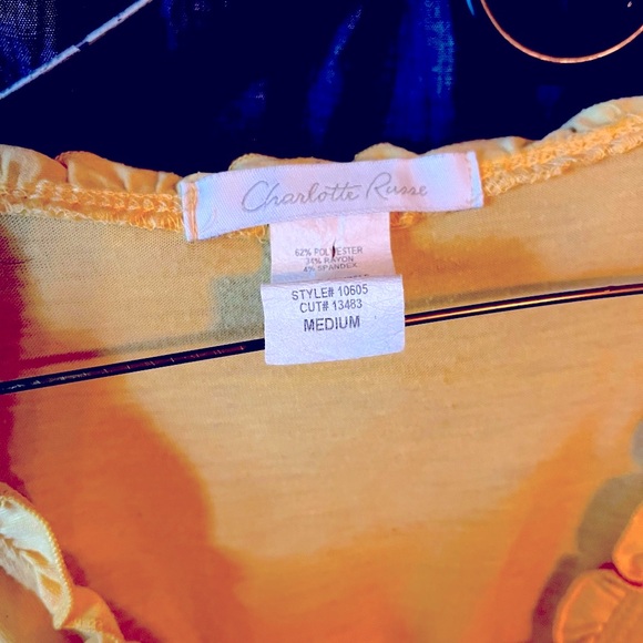 Yellow Charlotte Russe Top, Size Medium - Picture 3 of 3